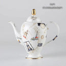 DecorBites™ Bone China Tea Pot: Elegant European Porcelain Coffee Pot for Tea Lovers.