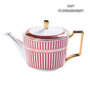 DecorBites™ Bone China Tea Pot: Elegant European Porcelain Coffee Pot for Tea Lovers.