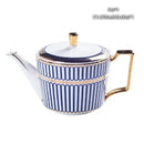 DecorBites™ Bone China Tea Pot: Elegant European Porcelain Coffee Pot for Tea Lovers.