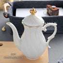 DecorBites™ Bone China Tea Pot: Elegant European Porcelain Coffee Pot for Tea Lovers.