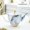 DecorBites™ Bone China Tea Pot: Elegant European Porcelain Coffee Pot for Tea Lovers.