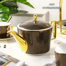 DecorBites™ Bone China Tea Pot: Elegant European Porcelain Coffee Pot for Tea Lovers.