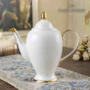 DecorBites™ Bone China Tea Pot: Elegant European Porcelain Coffee Pot for Tea Lovers.