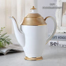 DecorBites™ Bone China Tea Pot: Elegant European Porcelain Coffee Pot for Tea Lovers.