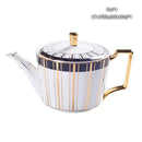 DecorBites™ Bone China Tea Pot: Elegant European Porcelain Coffee Pot for Tea Lovers.