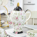 DecorBites™ Bone China Tea Pot: Elegant European Porcelain Coffee Pot for Tea Lovers.