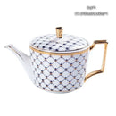 DecorBites™ Bone China Tea Pot: Elegant European Porcelain Coffee Pot for Tea Lovers.