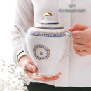 DecorBites™ Bone China Tea Pot: Elegant European Porcelain Coffee Pot for Tea Lovers.