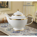 DecorBites™ Bone China Tea Pot: Elegant European Porcelain Coffee Pot for Tea Lovers.
