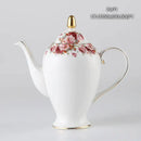 DecorBites™ Bone China Tea Pot: Elegant European Porcelain Coffee Pot for Tea Lovers.