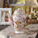 DecorBites™ Bone China Tea Pot: Elegant European Porcelain Coffee Pot for Tea Lovers.