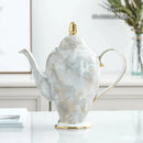 DecorBites™ Bone China Tea Pot: Elegant European Porcelain Coffee Pot for Tea Lovers.