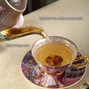 DecorBites™ Bone China Tea Pot: Elegant European Porcelain Coffee Pot for Tea Lovers.