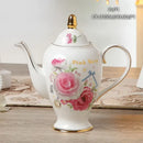 DecorBites™ Bone China Tea Pot: Elegant European Porcelain Coffee Pot for Tea Lovers.