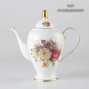 DecorBites™ Bone China Tea Pot: Elegant European Porcelain Coffee Pot for Tea Lovers.
