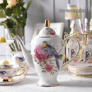 DecorBites™ Bone China Tea Pot: Elegant European Porcelain Coffee Pot for Tea Lovers.