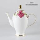DecorBites™ Bone China Tea Pot: Elegant European Porcelain Coffee Pot for Tea Lovers.