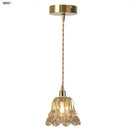 Ornate amber copper led pendant light for café and dining room