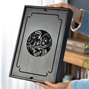 Ornate black bamboo tea tray dining room water storage drainage