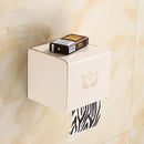 Ornate black carved aluminum toilet paper holder bathroom rack