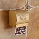Ornate black carved aluminum toilet paper holder bathroom rack