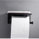 Ornate black carved aluminum toilet paper holder bathroom rack