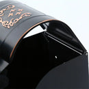 Ornate black carved aluminum toilet paper holder bathroom rack