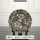 Ornate black & gold resin vase dried flowers – living room decor