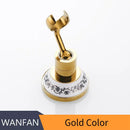 Ornate black & white ceramic handheld shower mount – bathroom accessory