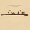 Ornate brass bathroom mirror lamp with decorative scrollwork