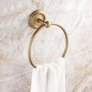 Ornate brass finished copper bathroom accessories set – bathroom