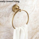 Ornate brass finished copper bathroom accessories set – bathroom