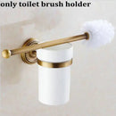 Ornate brass finished copper bathroom accessories set – bathroom