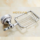 Ornate brass gold soap dish ceramic holder bathroom wall mount