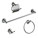 Ornate brushed nickel gray bathroom accessories set – bathroom