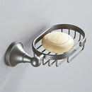 Ornate brushed nickel gray bathroom accessories set – bathroom