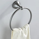 Ornate brushed nickel gray bathroom accessories set – bathroom