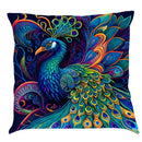 Ornate cat design linen pillowcase – living room cushion cover
