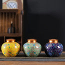 Ornate floral ceramic storage jar set kitchen tea coffee containers
