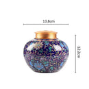 Ornate floral ceramic storage jar set kitchen tea coffee containers