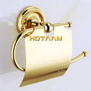 DecorBites™ Brass Bathroom Accessories Set, Gold Finish, 6-Piece Set
