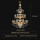 Ornate gold crystal candle chandelier for dining room