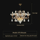 Ornate gold crystal candle chandelier for dining room