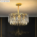 DecorBites™ Minimalist Crystal Leaf Pendant Light - Elegant Chandelier for Bedroom