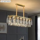 DecorBites™ Minimalist Crystal Leaf Pendant Light - Elegant Chandelier for Bedroom
