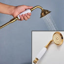 Ornate gold dragon freestanding bathtub faucet bathroom handshower