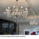 Ornate gold & silver decorbites crystal led chandelier living room light