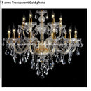 Ornate gold & silver decorbites crystal led chandelier living room light