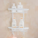 Ornate gold & white ceramic bathroom accessories set