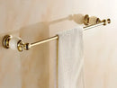 DecorBites™ Brass Jade Bathroom Hardware Set: Corner Shelf, Paper Holder, Towel Bar, Soap Basket, Rack.